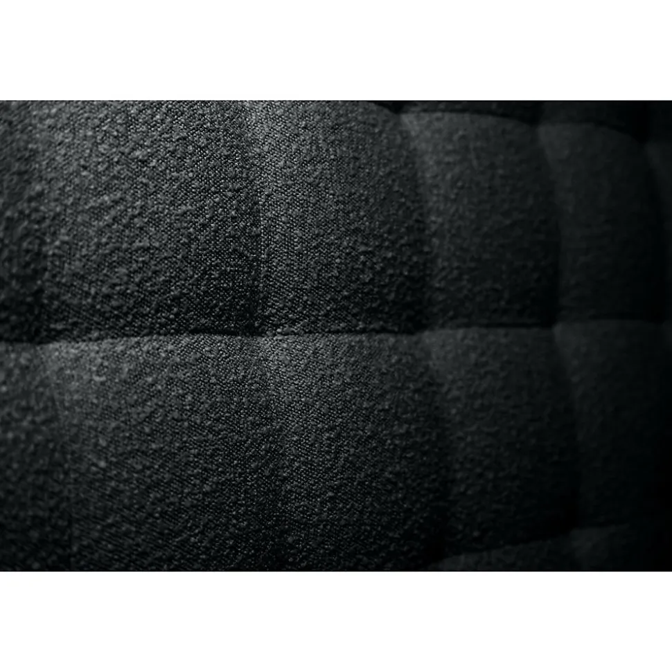 Lit avec tête de lit capitonnée et sommier kit - Lit en bois massif