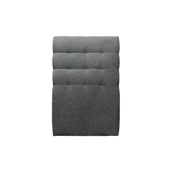 Lit avec tête de lit capitonnée tissu et sommier tapissier - Lit en bois massif