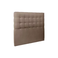 Lit avec tête de lit capitonnée velours et sommier kit - Lit en bois massif