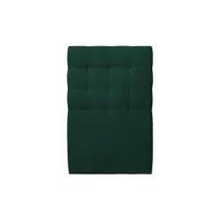 Lit avec tête de lit capitonnée velours et sommier kit - Lit en bois massif