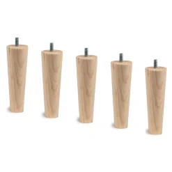 Lit avec tête de lit lignes tissu et sommier kit - Lit en bois massif