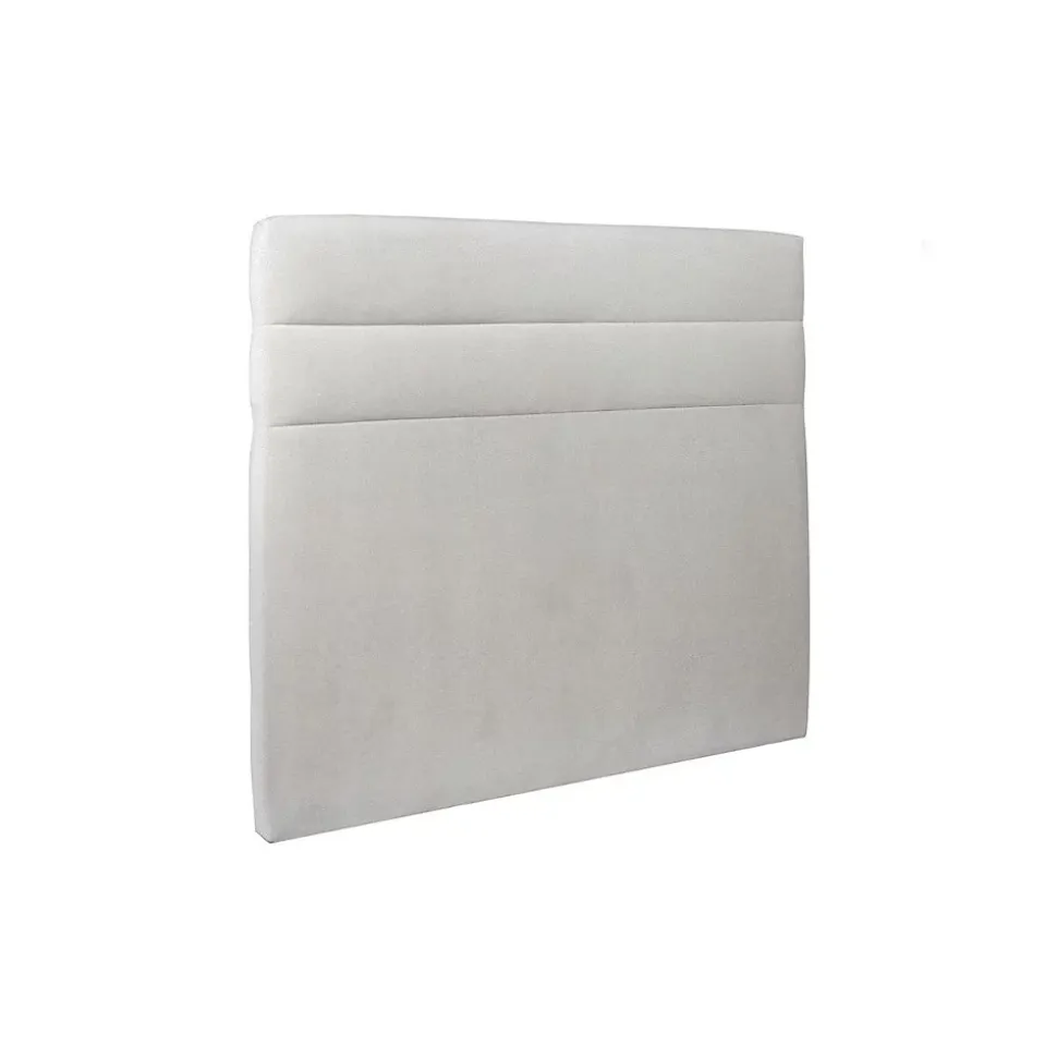 Lit avec tête de lit lignes velours et sommier kit - Lit en bois massif