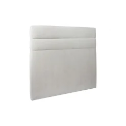 Lit avec tête de lit lignes velours et sommier kit - Lit en bois massif