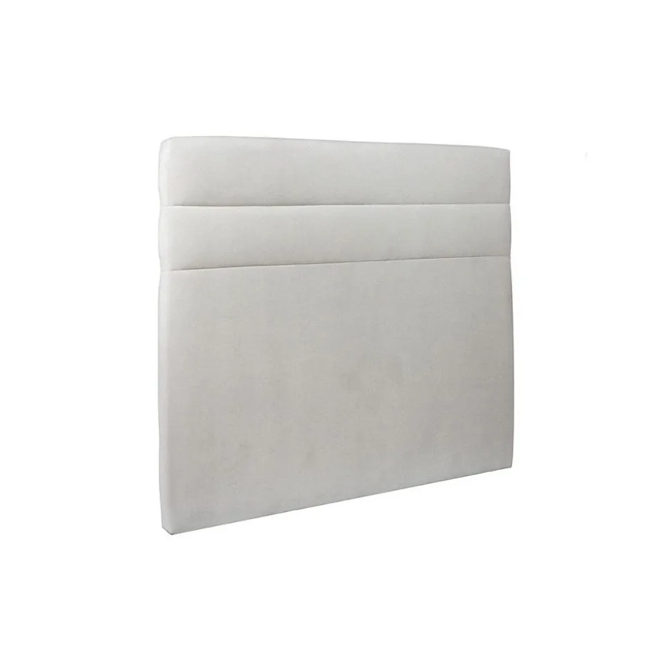 Lit avec tête de lit lignes velours et sommier kit - Lit en bois massif