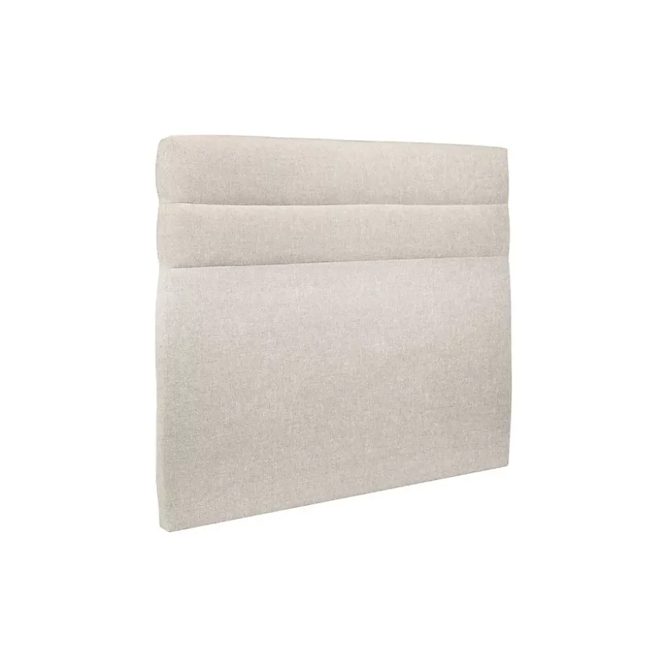 Lit avec tête de lit lignes tissu et sommier kit - Lit en bois massif