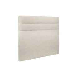 Lit avec tête de lit lignes tissu et sommier kit - Lit en bois massif