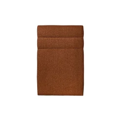 Lit avec tête de lit lignes bouclette et sommier tapissier - Lit en bois massif