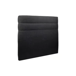 Lit avec tête de lit lignes tissu et sommier kit - Lit en bois massif