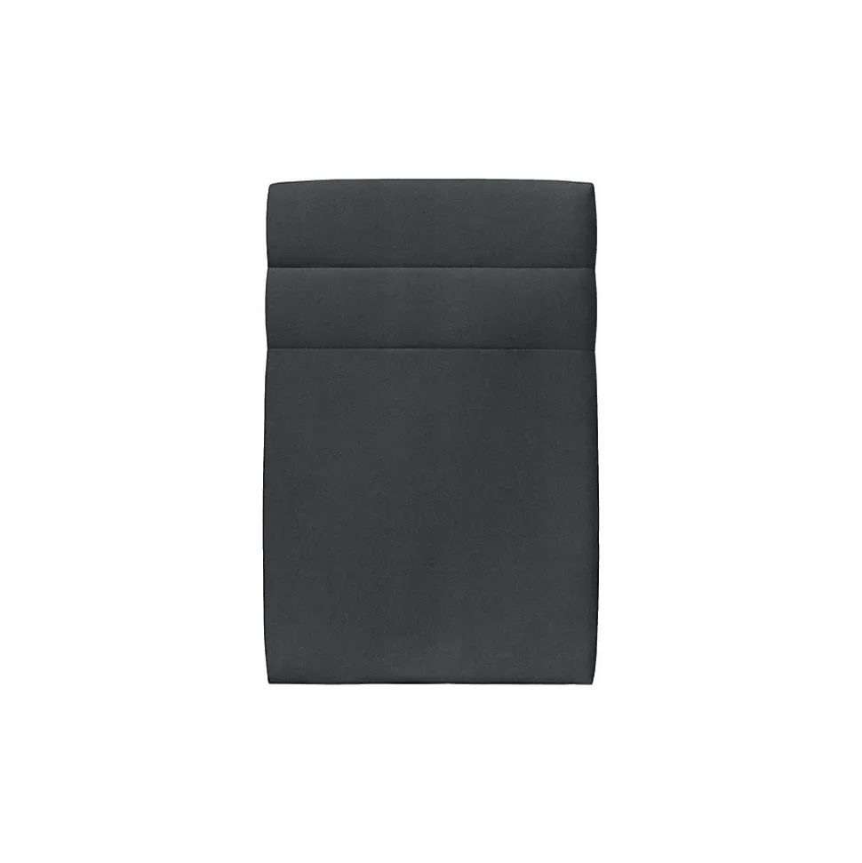 Lit avec tête de lit lignes velours et sommier kit - Lit en bois massif