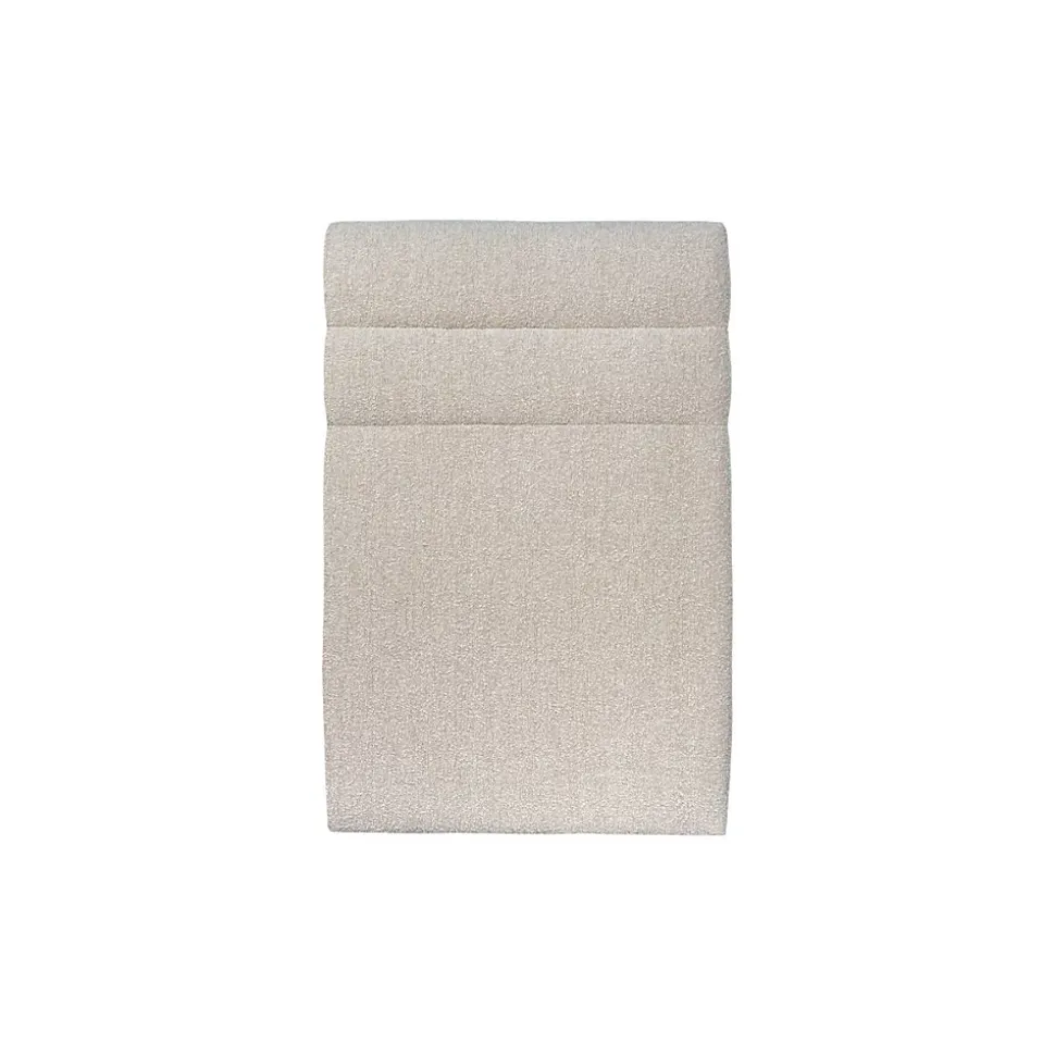 Lit avec tête de lit lignes bouclette et sommier tapissier - Lit en bois massif