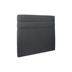 Lit avec tête de lit lignes velours et sommier kit - Lit en bois massif