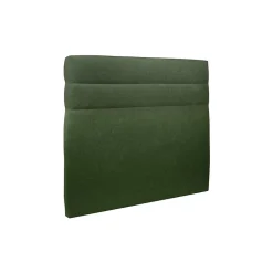 Lit avec tête de lit lignes tissu et sommier kit - Lit en bois massif