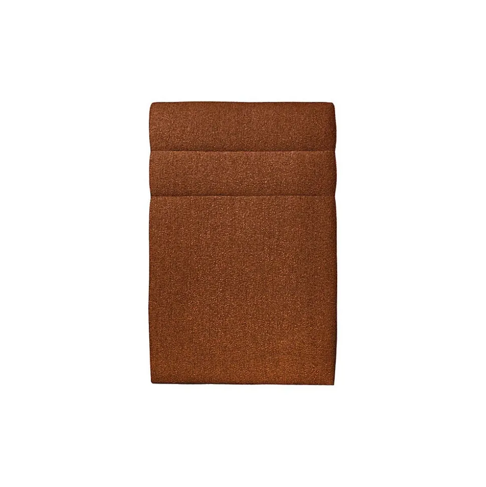 Lit avec tête de lit lignes bouclette et sommier tapissier - Lit en bois massif