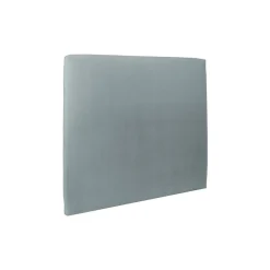 Lit avec tête de lit tapissier velours et sommier tapissier - Lit en bois massif