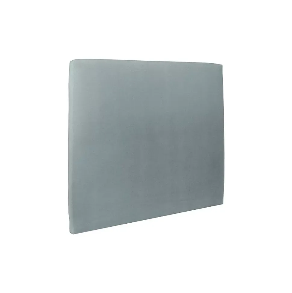 Lit avec tête de lit tapissier velours et sommier tapissier - Lit en bois massif