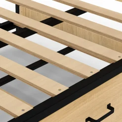 Lit banquette 90 x 190 cm DETROIT convertible 180 x 190 cm style industriel