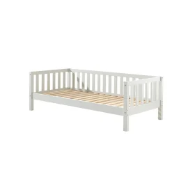 Lit banquette 90x200 sommier et tiroir de lit inclus Vipack Fritz - Blanc