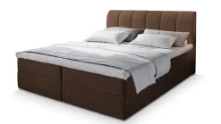 Lit Boxspring CEVANO 180x200 CM COSMIC 800, Marron, Lit avec matelas et rangement