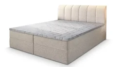 Lit Boxspring CEVANO 160X200 CM COSMIC 10, Beige, Lit avec matelas et rangement