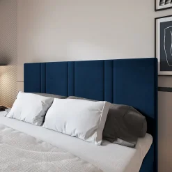 Lit Boxspring COMOZA 160X200 CM KRONOS 09, Bleu, Lit avec matelas et rangement