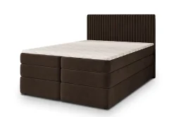 Lit Boxspring FELBIO 160X200 CM KRONOS 06, Marron, Lit avec matelas et rangement
