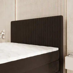 Lit Boxspring FELBIO 160X200 CM KRONOS 06, Marron, Lit avec matelas et rangement