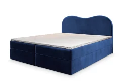 Lit Boxspring FLUVIA 140X200 CM MONOLITH 77, Bleu, Lit avec matelas et rangement