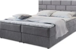 Lit Boxspring KERLO 160X200 CM COSMIC 160, Gris, Lit avec matelas et rangement