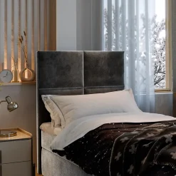 Lit Boxspring LENA 80 80X200 CM KRONOS 27, Rose, Lit avec matelas et rangement