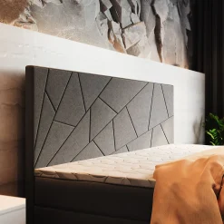 Lit Boxspring MADO 160X200 CM INARI 72, Bleu, Lit avec matelas et rangement