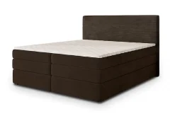 Lit Boxspring MATERN 180X200 CM POSO 06 + KRONOS 06, Marron, Lit avec matelas et rangement