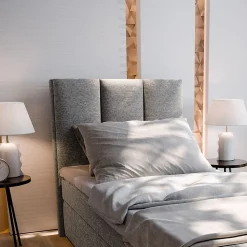 Lit Boxspring MERIL 100 100X200 CM SAWANA 16, Marron, Lit avec matelas et rangement