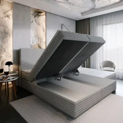 Lit Boxspring MILARA 160X200 CM TILIA 52, Cuivre, Lit avec matelas et rangement