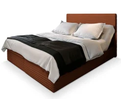 Lit Boxspring MILARA 160X200 CM TILIA 52, Cuivre, Lit avec matelas et rangement