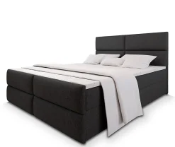 Lit Boxspring MULEN 160X200 CM SAWANA 14, Noir, Lit avec matelas et rangement