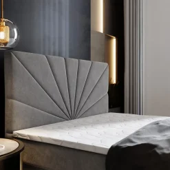 Lit Boxspring MURI 160X200 CM COSMIC 800, Marron, Lit avec matelas et rangement