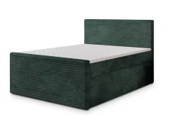 Lit Boxspring NOLEN 140X200 CM TILIA 39, Vert foncé, Lit avec matelas et rangement