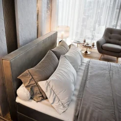 Lit Boxspring PELLIO 160X200 CM MONOLITH 37, Vert foncé, Lit avec matelas et rangement