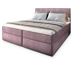 Lit Boxspring PELLIO 160X200 CM MONOLITH 62, Lilas, Lit avec matelas et rangement