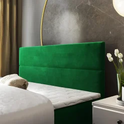 Lit Boxspring SANTA 180X200 CM PAROS 02, Beige, Lit avec matelas et rangement