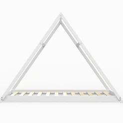 Lit cabane APACHE 90x190 + 1 sommier / Blanc