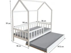 Lit cabane enfant avec tiroir 