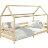 Lit cabane FINA 90 x 190 cm, en pin massif naturel