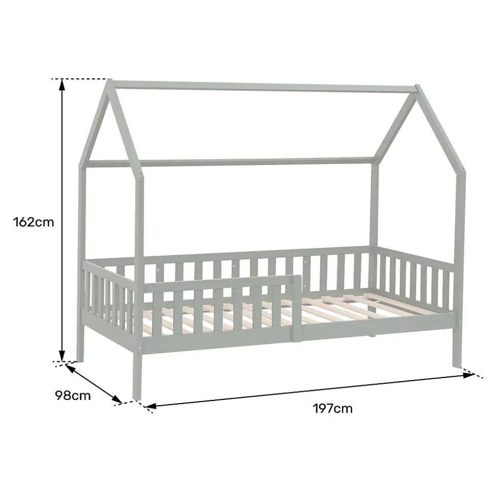 Lit cabane gigogne pour enfant 190x90cm en bois MARCEAU - HAPPY GARDEN