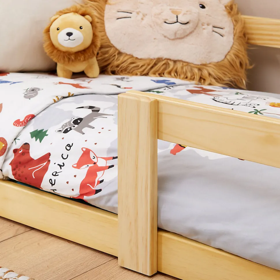 Lit cabane LUSIA 80 x 160 cm, en pin massif naturel