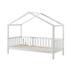 Lit cabane MH 90x200 sommier et tiroir inclus Vipack Dallas Blanc