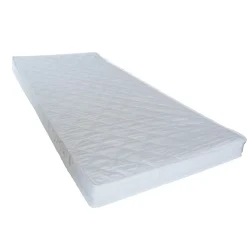 Lit cabane MIKA 90x190 + sommier + matelas IRIS / Blanc