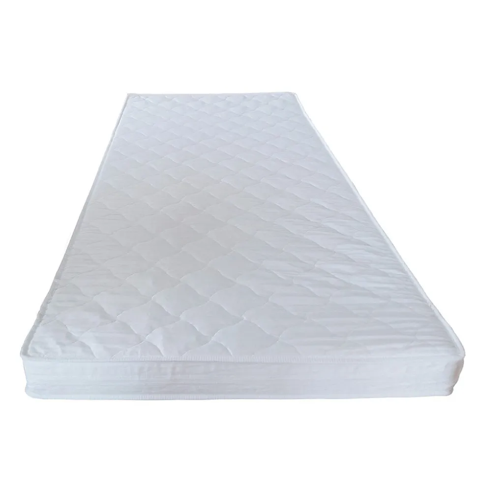 Lit cabane MIKA 90x190 + sommier + matelas IRIS / Naturel