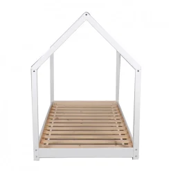 Lit cabane PANDA 90x200 + 1 sommier / Blanc