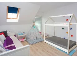 Lit Cabane pour enfant "Camilla" 140 x 70 cm Blanc